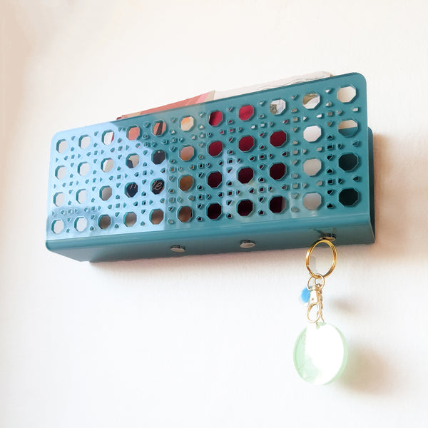Acrylic Rattan Cane Wall Mail Holder