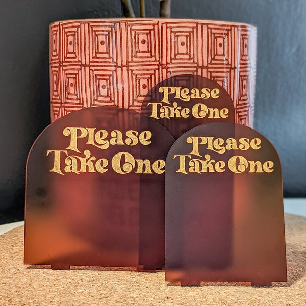 Arch Rattan Cane Business Card Stand