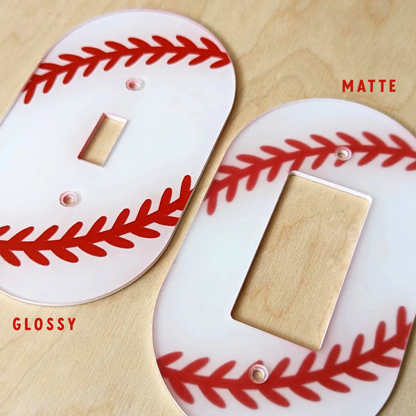 Baseball Stitches Light Switch Plate Cover