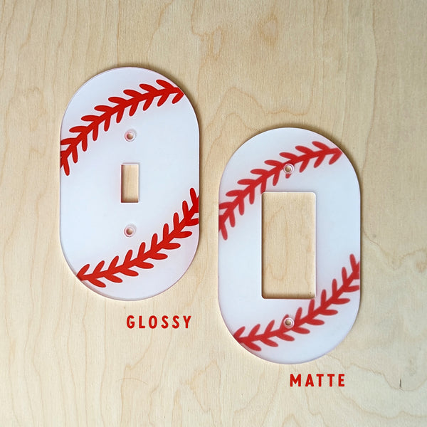 Baseball Stitches Light Switch Plate Cover