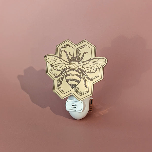 Honey Bee Mirrored Acrylic Night Light