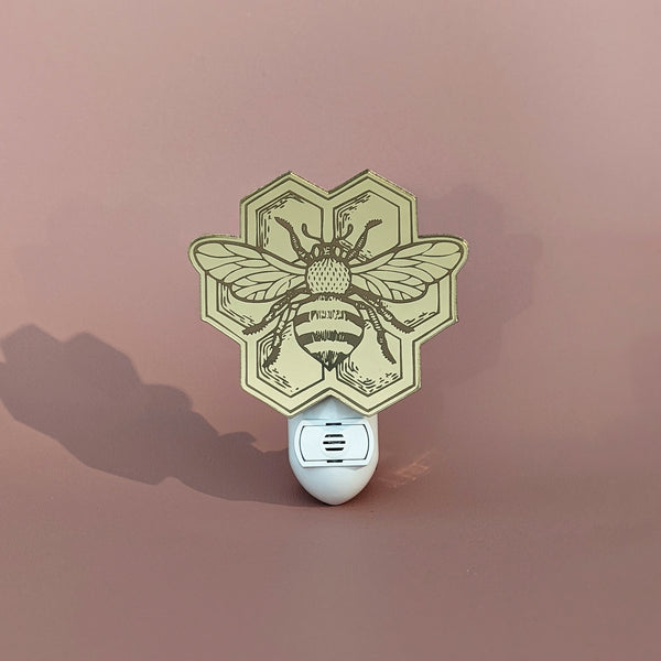 Honey Bee Mirrored Acrylic Night Light