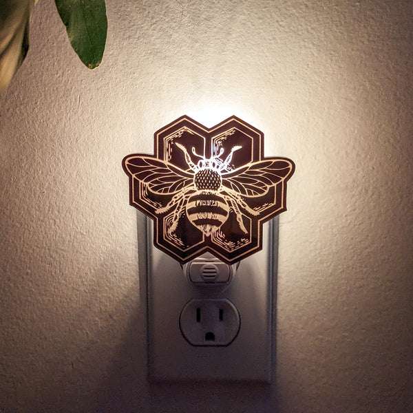 Honey Bee Mirrored Acrylic Night Light