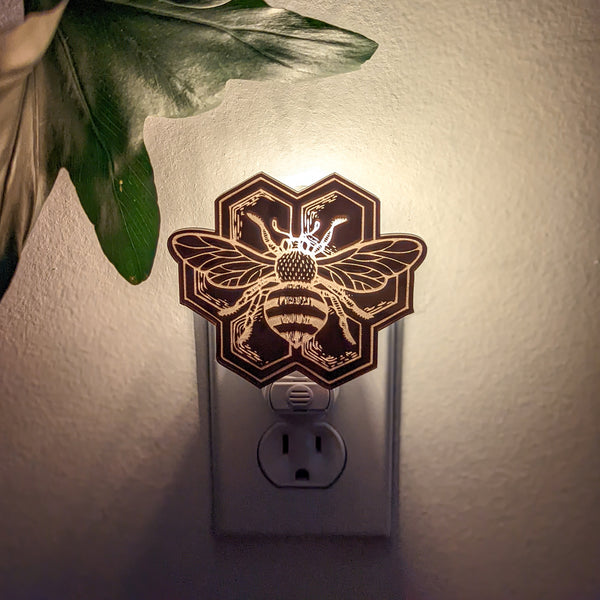 Honey Bee Mirrored Acrylic Night Light
