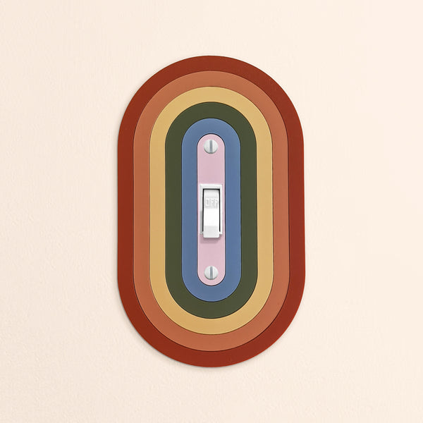 Oval Rainbow Switch Plate Cover