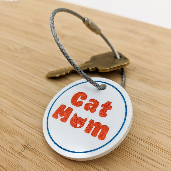 Cat Mom Keychain