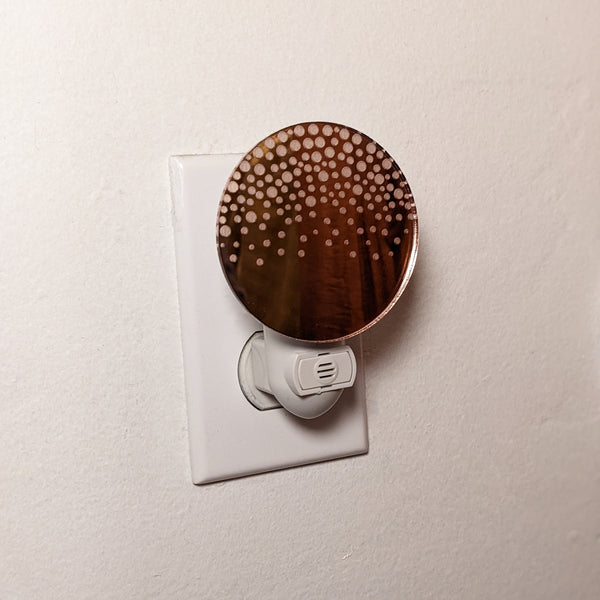Raining Bubbles Rose Gold Mirrored Acrylic Night Light