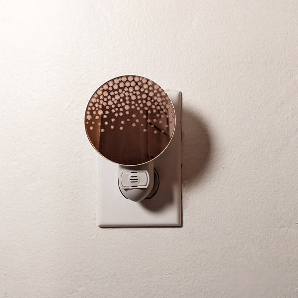 Raining Bubbles Rose Gold Mirrored Acrylic Night Light