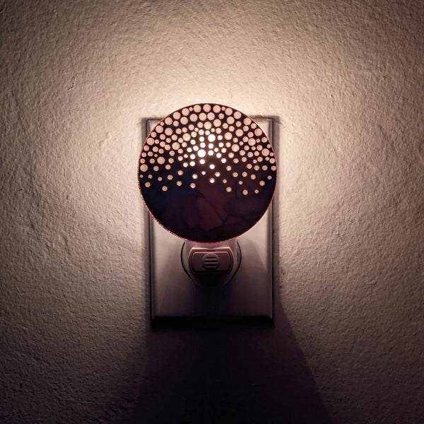 Raining Bubbles Rose Gold Mirrored Acrylic Night Light