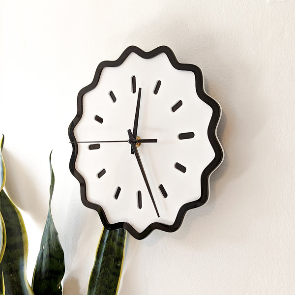 Fluted Geometric Acrylic Wall Clock