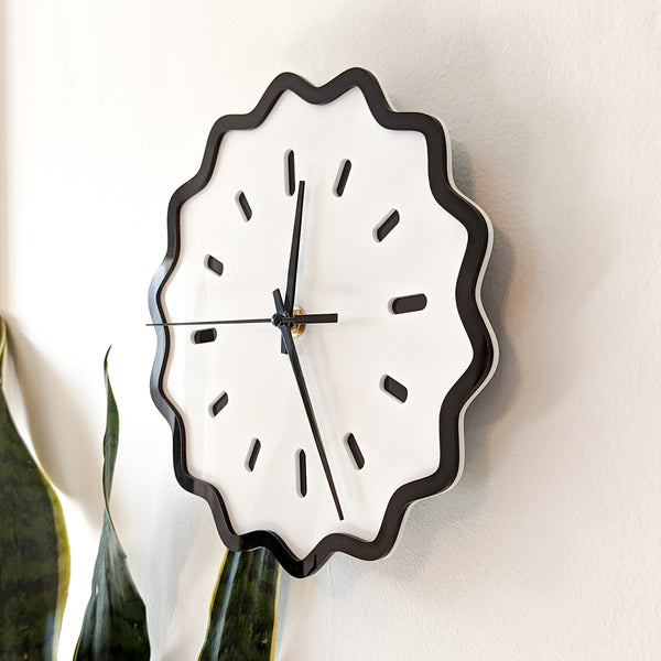 Fluted Geometric Acrylic Wall Clock