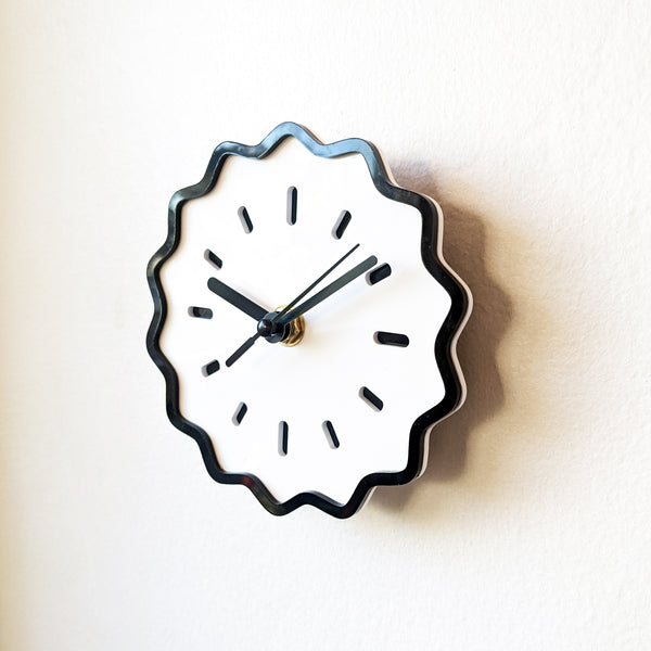 Mini Fluted Geometric Acrylic Wall Clock
