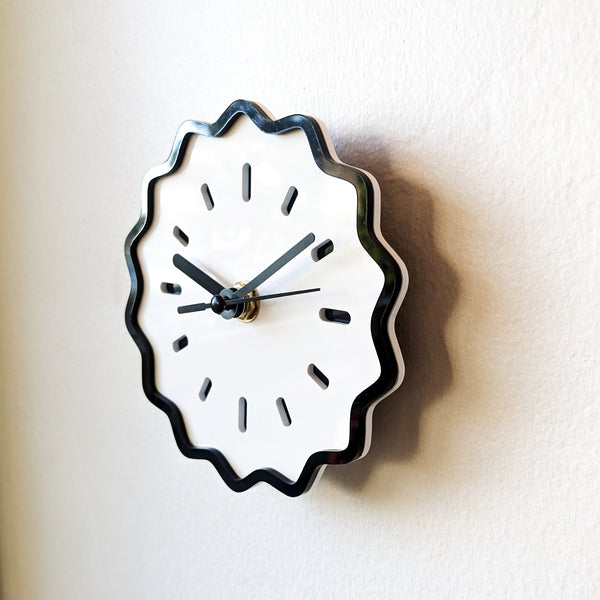 Mini Fluted Geometric Acrylic Wall Clock