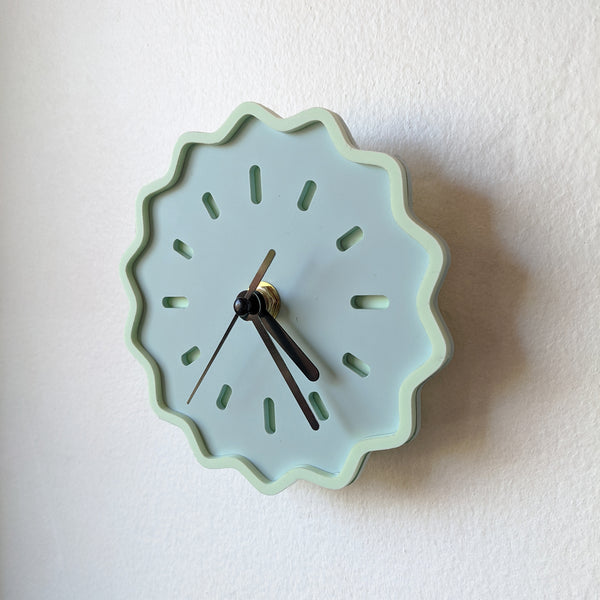 Mini Fluted Geometric Acrylic Wall Clock