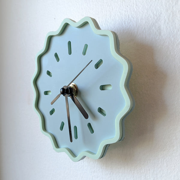 Mini Fluted Geometric Acrylic Wall Clock