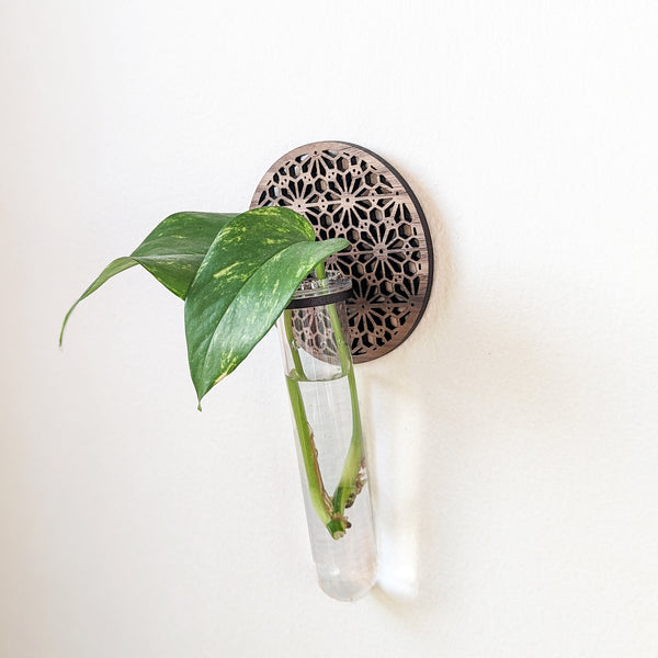 Geometric Flower Circle Propagation Wall Vase