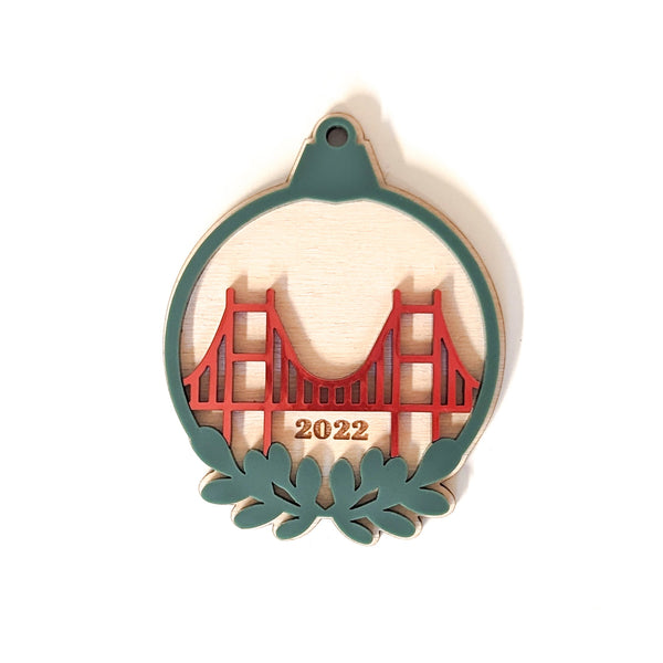 Custom Ornament Engraving Add-On for Golden Gate Bridge and Sutro Tower Ornaments