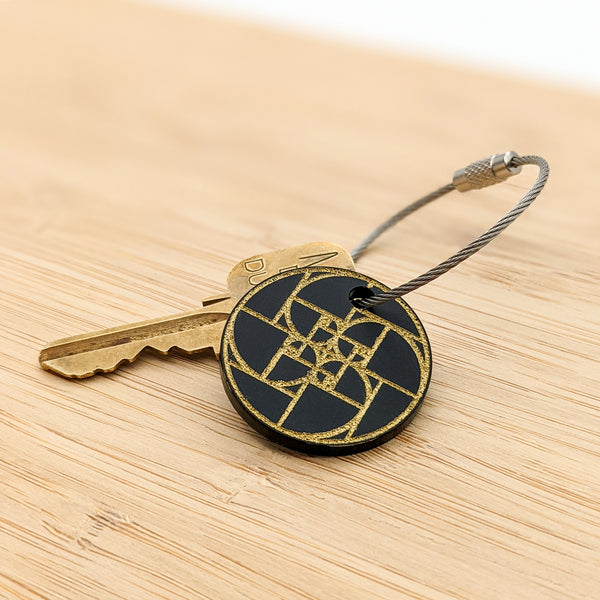 Golden Spiral Keychain