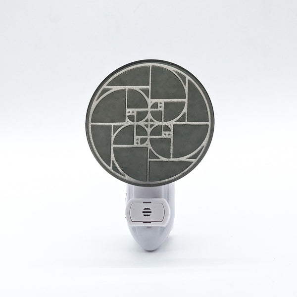 Golden Spiral Bronze Mirror Acrylic Night Light
