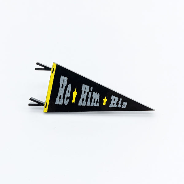 Preferred Gender Pronouns Pennant Pins