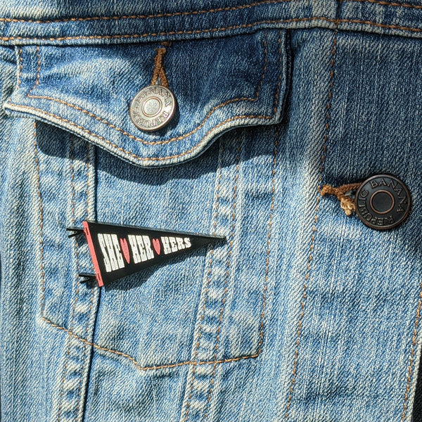 Preferred Gender Pronouns Pennant Pins