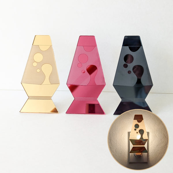 Lava Lamp Mirror Acrylic Night Light