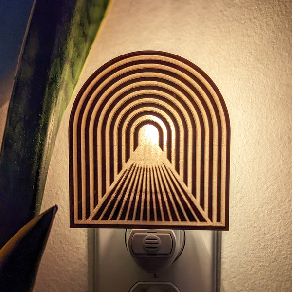 Light at the End of the Tunnel Mirrored Acrylic Night Light