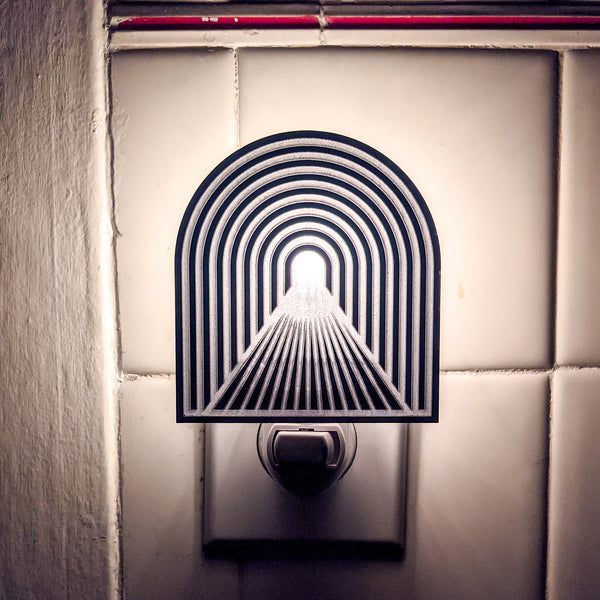 Light at the End of the Tunnel Mirrored Acrylic Night Light