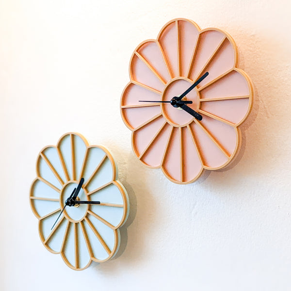 Mini Graphic Flower Acrylic Wall Clock