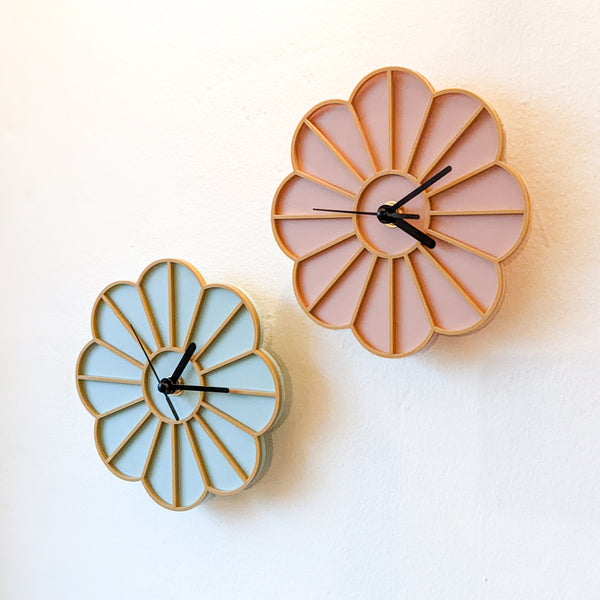 Mini Graphic Flower Acrylic Wall Clock