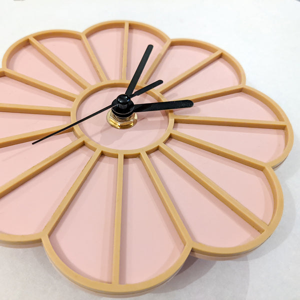 Mini Graphic Flower Acrylic Wall Clock