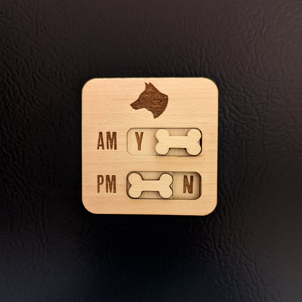 Dog Feeding Tracker Magnet - AM PM