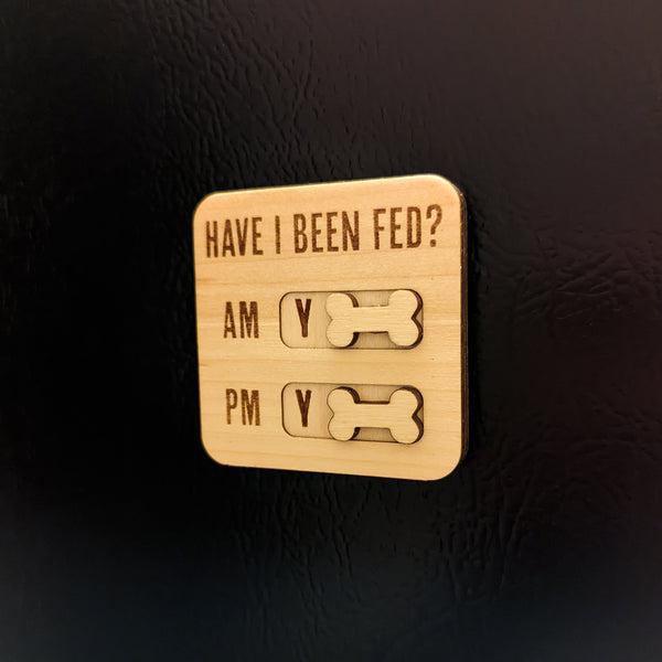 Dog Feeding Tracker Magnet - AM PM