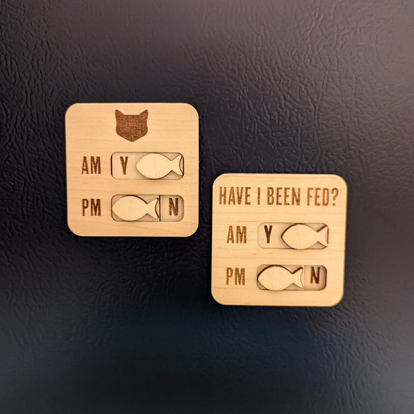 Cat Feeding Tracker Magnet - AM PM