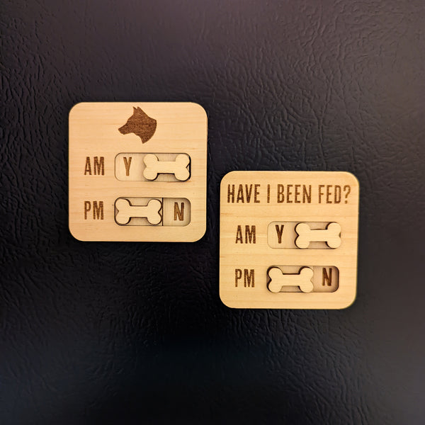 Dog Feeding Tracker Magnet - AM PM