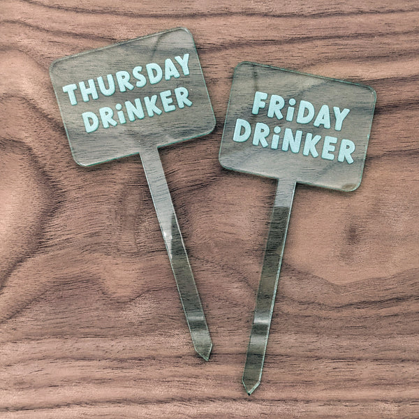 Funny and Punny Plant Markers - Watering Reminders and Drinking Jokes