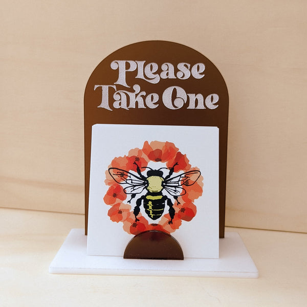 Arch Rattan Cane Business Card Stand