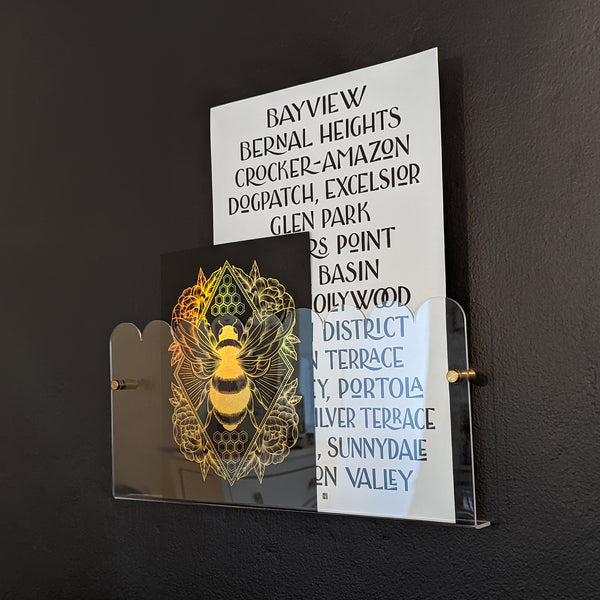 Scallop Edge Magazine and Book Rack