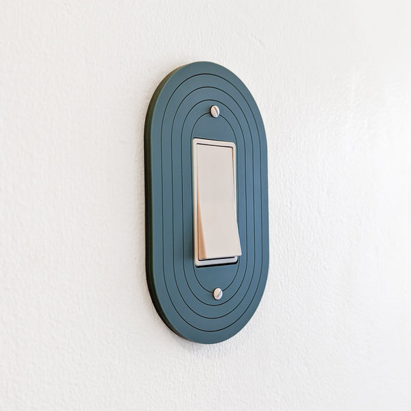 Minimalist Oval Light Switch Plate Cover - Multiple Options