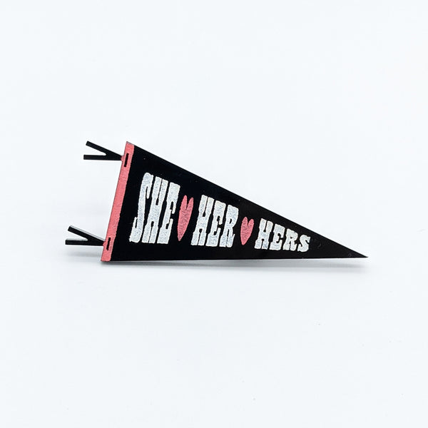 Preferred Gender Pronouns Pennant Pins