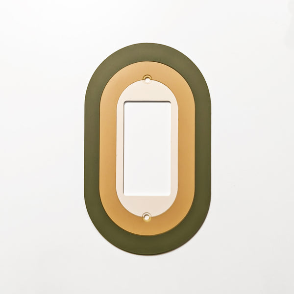 Retro Oval Switch Plate Cover