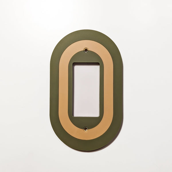 Retro Oval Triple Switch Plate Cover