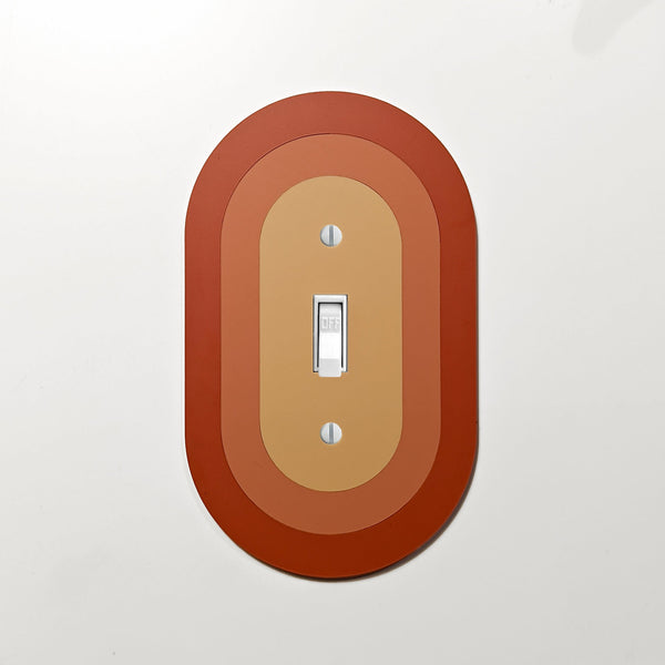 Retro Oval Double Switch Plate Cover