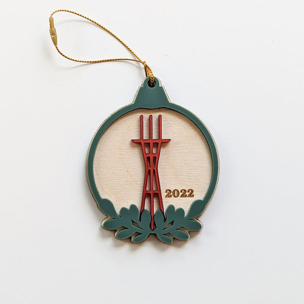 Sutro Tower Laser Cut Ball Ornament