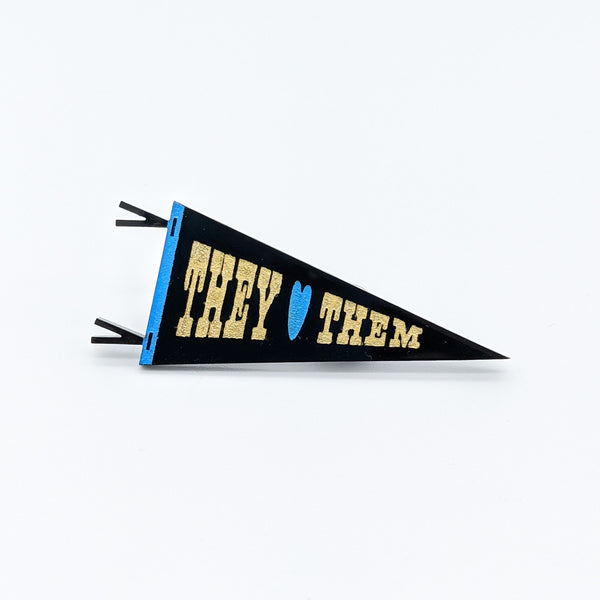 Preferred Gender Pronouns Pennant Pins
