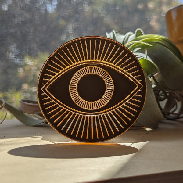 Third Eye Gold Mirror Acrylic Night Light