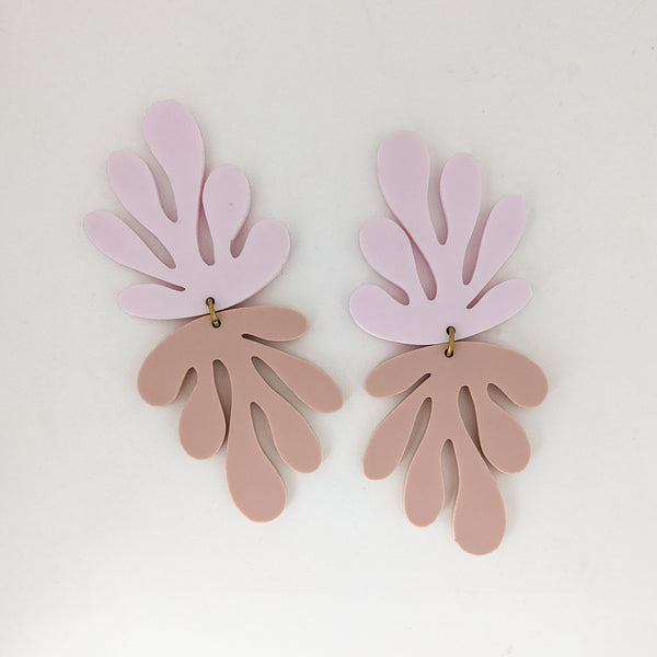 Matisse Coral Cut Outs Inspired Earrings