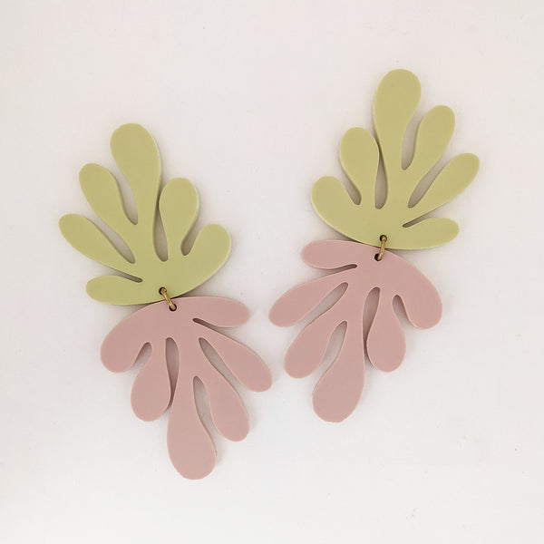 Matisse Coral Cut Outs Inspired Earrings