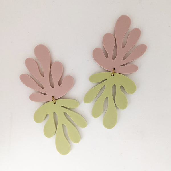 Matisse Coral Cut Outs Inspired Earrings