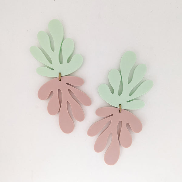 Matisse Coral Cut Outs Inspired Earrings